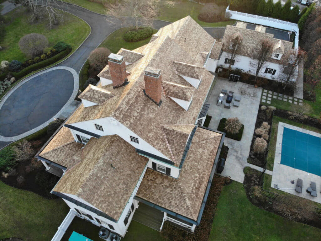 New cedar roof on home