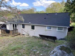 View of back of home with new HardiePlank siding