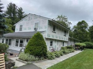 Harvey window replacement in progress on home 