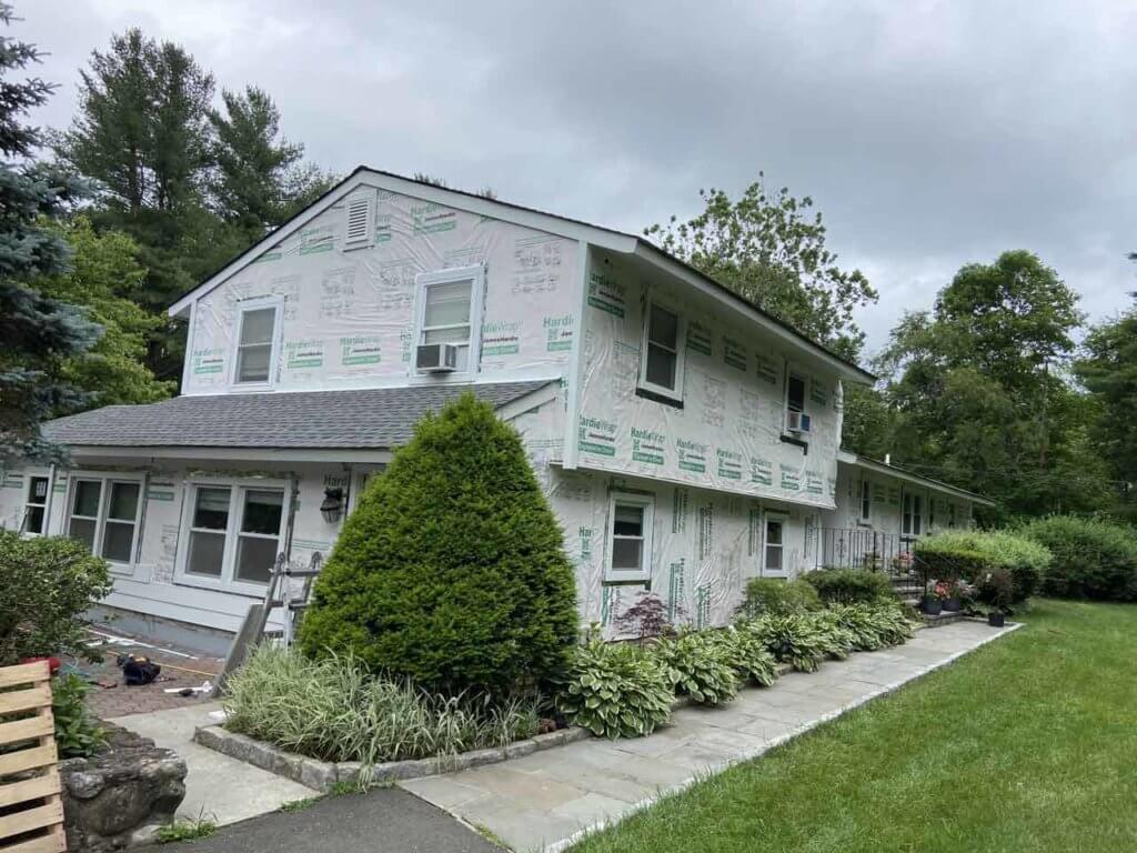 Side view of harvey windows on home