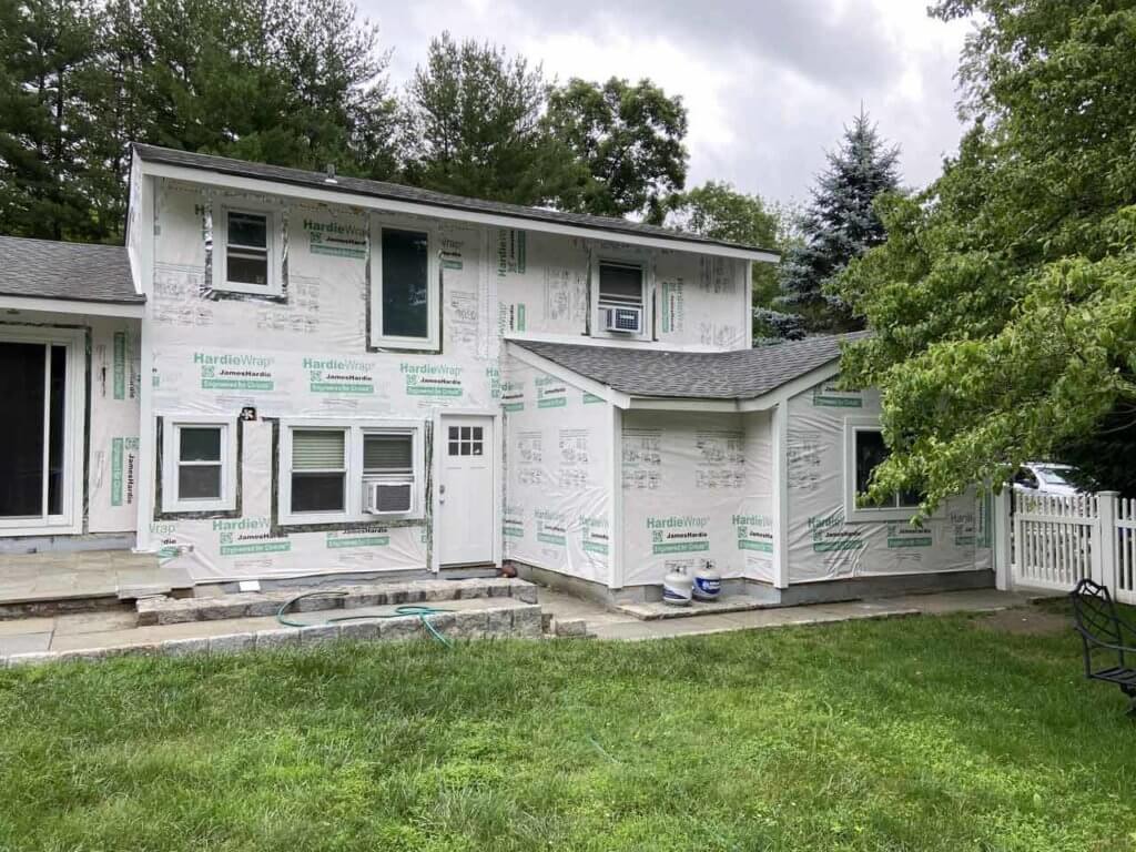 Side view of harvey windows on home