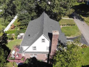 front view of home with GAF asphalt shingle replacement