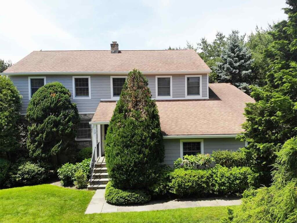 Aerial view of James Hardie siding on home