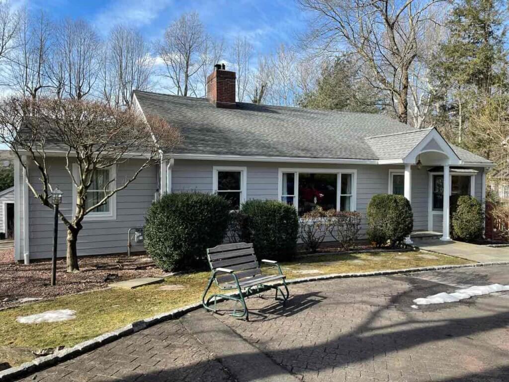 Front view of James Hardie siding on home