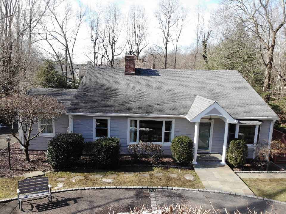 Aerial view of James Hardie siding on home