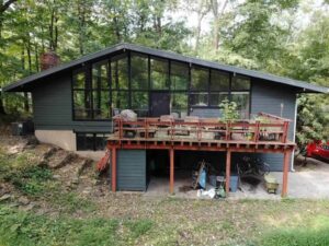 Back of home with James Hardie siding in Chappaqua