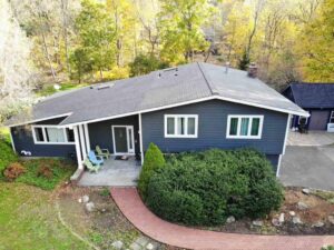 View of front of home with James Hardie siding in Danbury