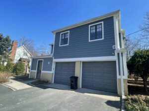 home with blue James Hardie siding