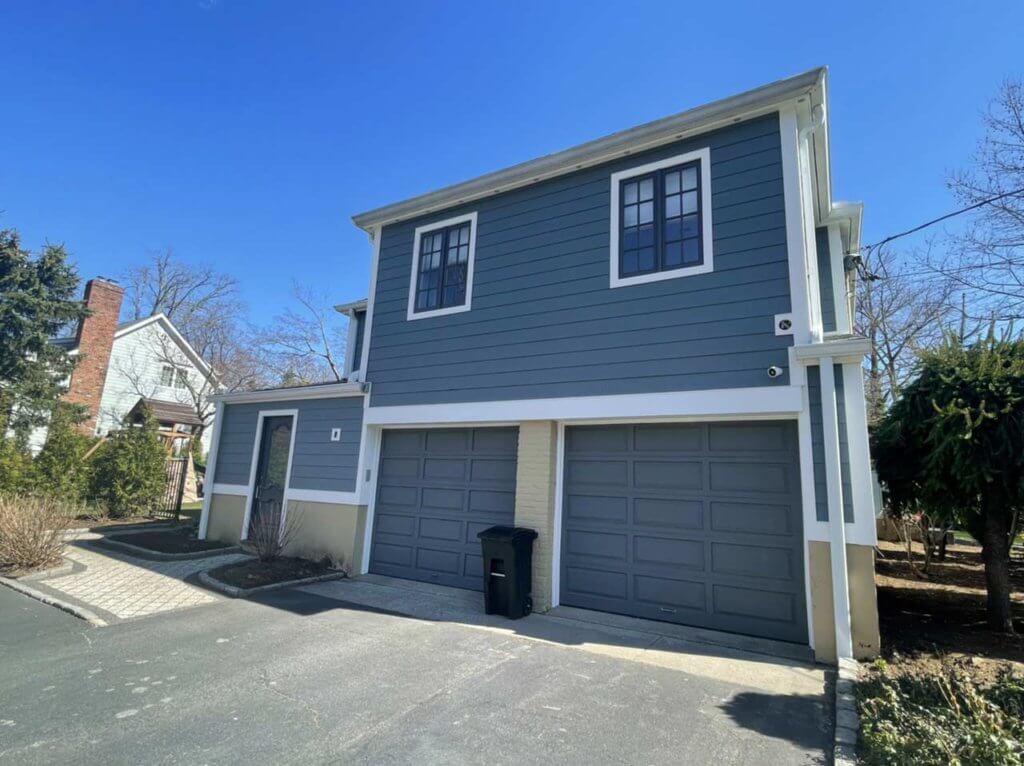 James Hardie siding on back view of home