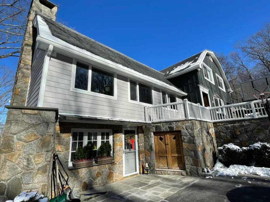 Side view of James Hardie siding on home