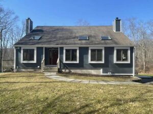 Front of home with James Hardie siding in Bethel