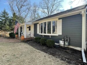 James Hardie siding on front of home