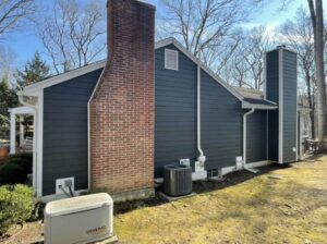 James Hardie siding on rear of home