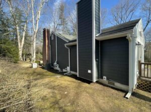 James Hardie siding on back of home