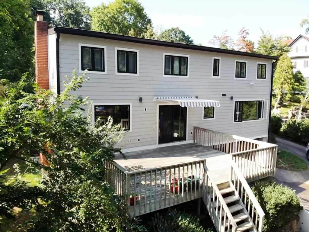 Side view of Andersen windows on home