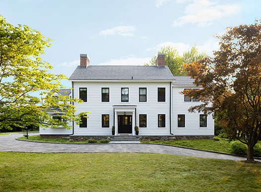 Home with white James Hardie siding