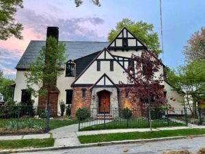 Home with slate roof