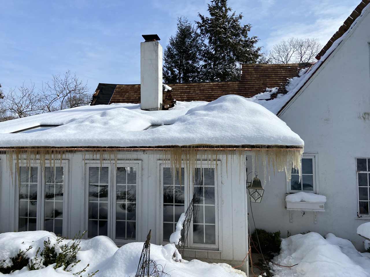 Snow on roof top