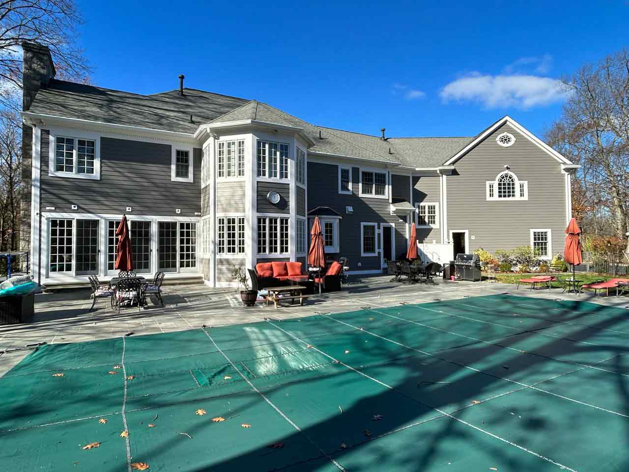 home with beige James Hardie siding