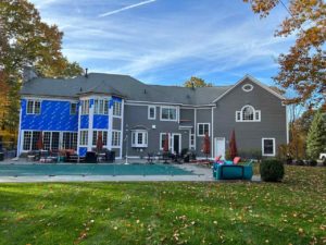 Home partially covered with James Hardie siding