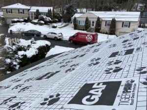 GAF Tiger Paw applied to roof for protection