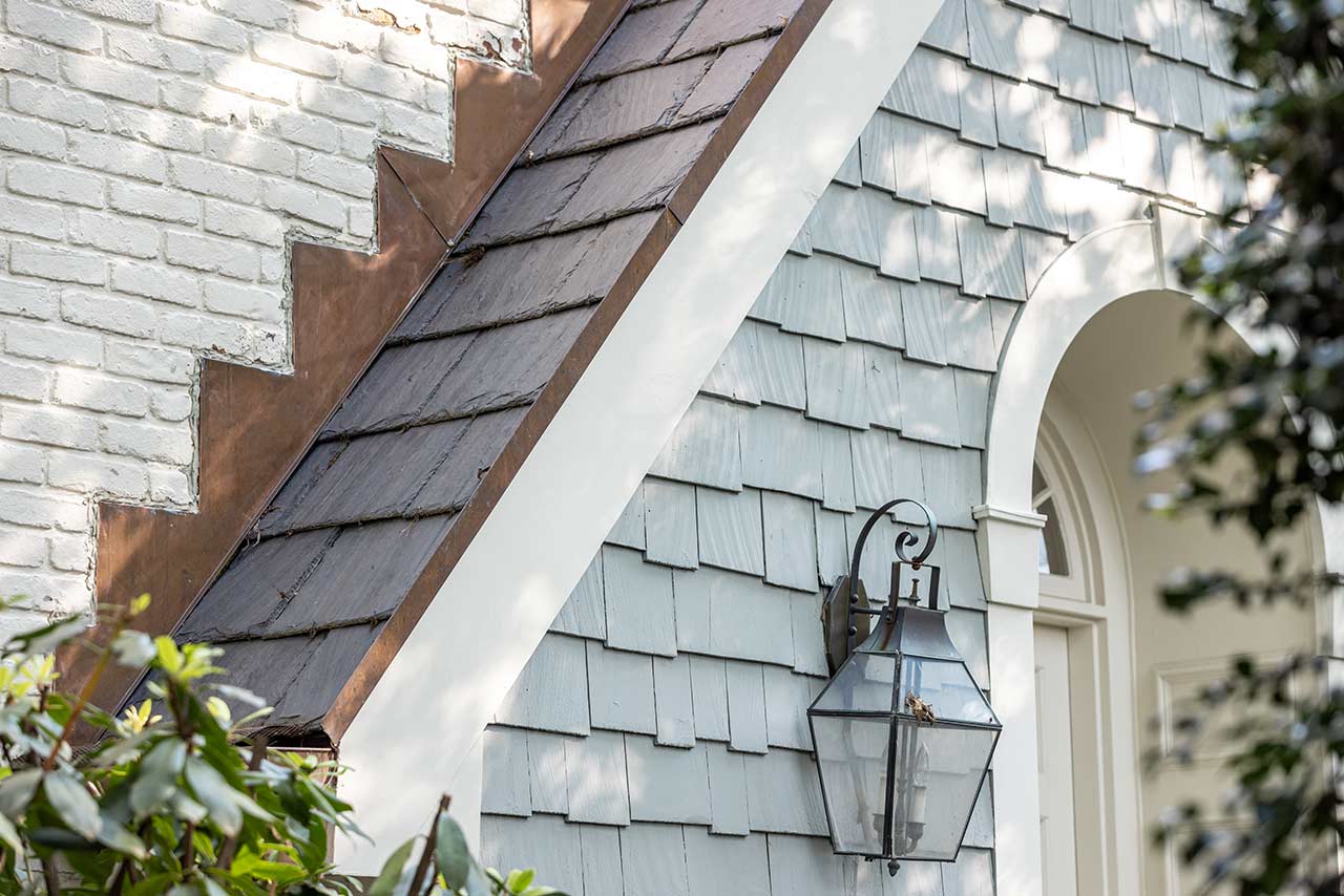 Copper roof flashing