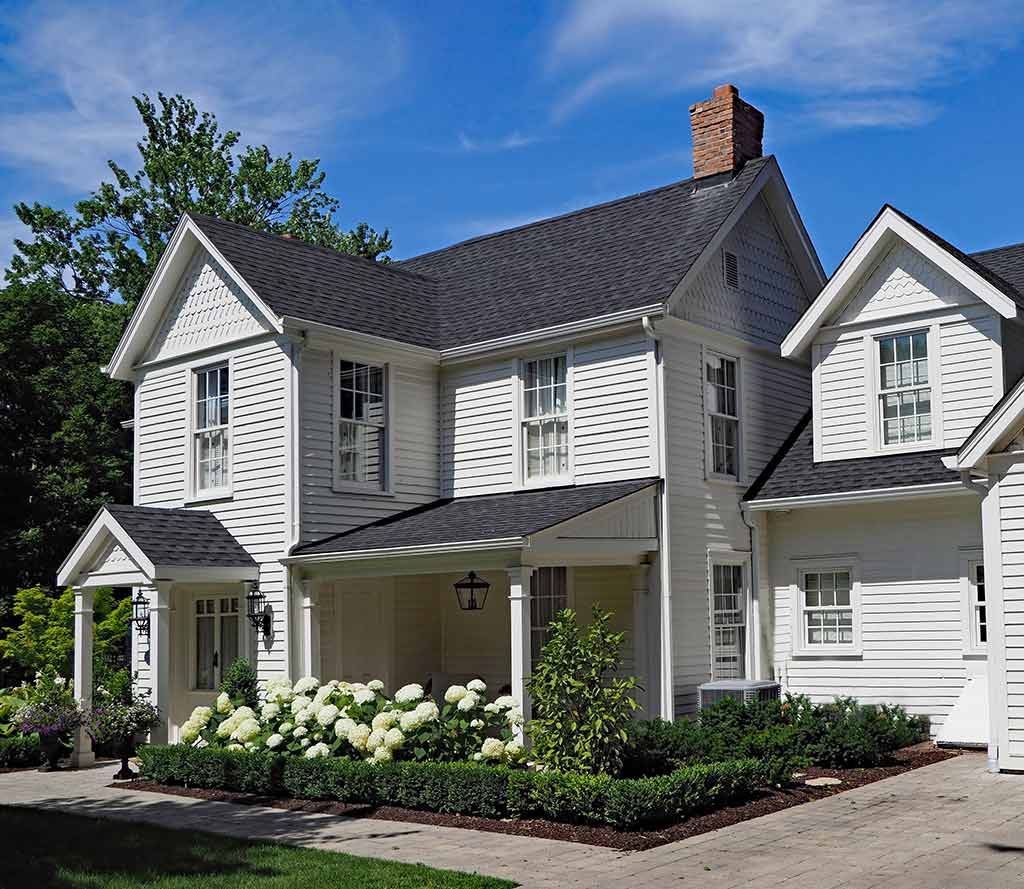 sunny home with flowers